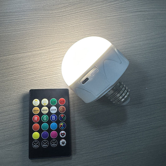 Led Battery Night Light Magnetic E27 Colorful Light Bulb Remote Control Timing Dimming Atmosphere Cabinet Light Rechargeable Ball