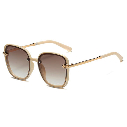 street shot slimming trendy four-leaf decorative sunglasses glasses